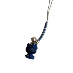 新品・未使用】ご当地キティ 限定 藍染め本舗ver.根付けストラップ