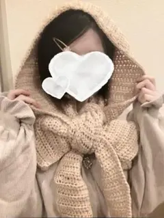 ソフィーフード　ベージュ　ハンドメイド