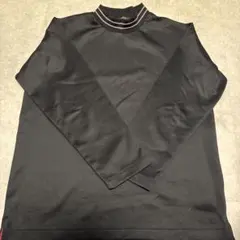 ブラック 長袖カットソー ハイネック