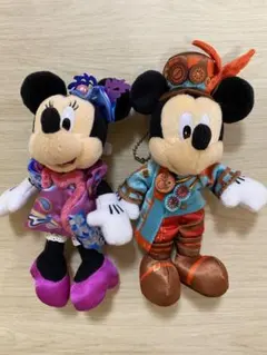 ディズニー　ミニー・ミッキー ぬいぐるみチャームセット　2018