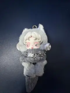 東京限定】SKULLPANDA ドール キーホルダー グレー レア 完売品