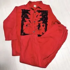 90s カステルバジャック　セットアップ　シャツ　パンツ　イラスト　プリントのサムネイル