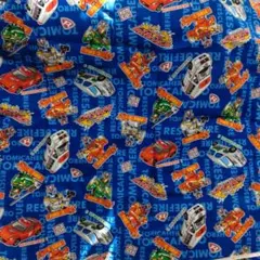 トミカヒーロー レスキューファイアープリント生地とシンケンジャーのハギレのセット