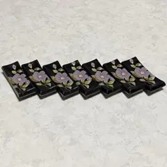 陶器製 花柄箸置き 7個セット