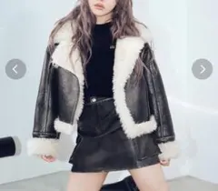 MURUA ムルーア ヴィンテージライク ショート フェイクムートン