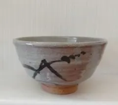 共箱フタ付】唐津焼 溝上秀次 作 絵唐津 抹茶碗 茶道具 昭和50年当時物