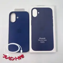 新品-純正互換品-iPhone16 シリコンケース デニム