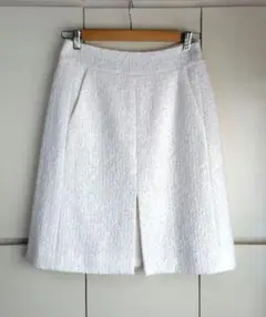 CHANEL シャネル 総レーススカート ひざ丈 グレー グリーン 42 - メルカリ