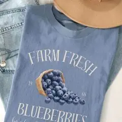 レディース　フルーツＴシャツ 半袖　ブルーベリー