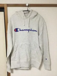 Championグレーフード付きパーカーとインナーTシャツセット(全てLサイズ)