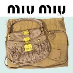 Miu Miu ピンクベージュ ショルダーバッグ