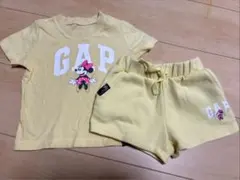 GAP ディズニーTシャツ　半ズボン　セットアップ18~24 80サイズのサムネイル