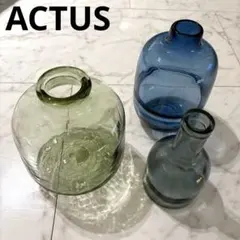 【3点】ACTUS アクタス ガラス製 花瓶 空き瓶 フラワーベース インテリアのサムネイル