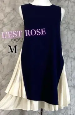 ＊*L'ESTROSE/レストローズ*＊バイカラーワンピース♡サイドプリーツ