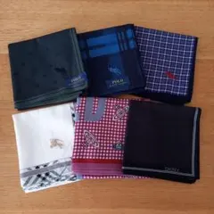 メンズ　ブランドハンカチ　6枚セット