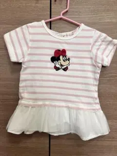 ゆ*き様 ミニーマウス フリル付きTシャツ