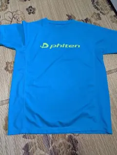 phiten　ファイテン　半袖　Tシャツ　ブルー　Lサイズのサムネイル
