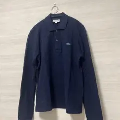 LACOSTE ネップ鹿の子地長袖ポロシャツ