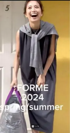 東原亜希FORME UVカットノースリーブワンピースサイズ1