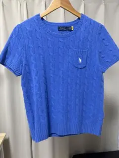 【新品未使用タグ付】ポロラルフローレン　半袖ニットL　水色　ブルー 2025年最新】ラルフローレン半袖ニットの人気アイテム - メルカリ