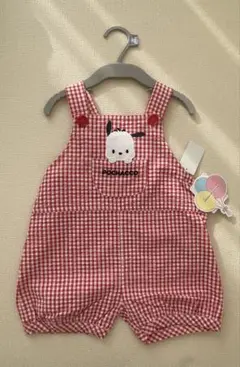 新品未使用 バースデイ サンリオ ポチャッコ チェックロンパース 80