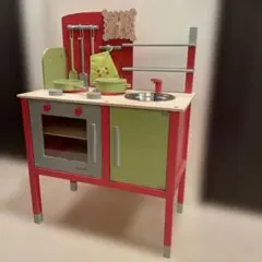 木製ビストロキッチン　おままごとキッチン 赤 トイザらス