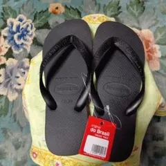 havaianas ビーチサンダル ブラック 39-40/25.5〜26タグ付き