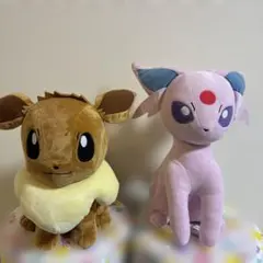 イーブイ エーフィめちゃもふぐっとぬいぐるみ2体セット　ポケモン　Pokémon