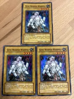 英語 ジェネティック・ワーウルフ 1st スーパー 3枚 STON 遊戯王