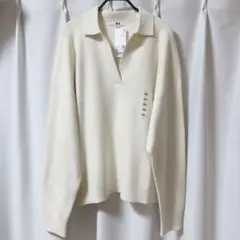 ユニクロ スムースコットンリラックスポロセーター XXL 新品