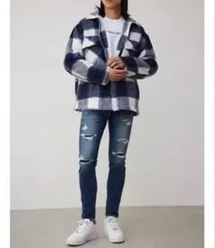 AZUL BY MOUSSY メンズ　アウター青のサムネイル