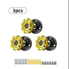 【500円OFF】バルブハンドル風フック 3個セット