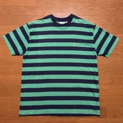 GRAMICCI USA XL 緑×ネイビーストライプ Tシャツ 太ボーダーのサムネイル