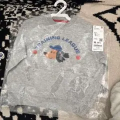 UNIQLO トレーナー 90cm グレー 犬デザイン