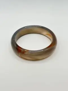 天然石 グレー色 ツイスト状カルセドニーバングル - メルカリ