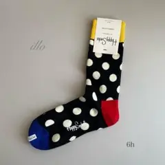 人気柄！ハッピーソックス　レディース　靴下　ドット　カラフル　おしゃれ