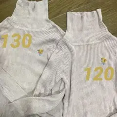 【TINKER BELL】薄桃　タートルネック 長袖カットソー120・130