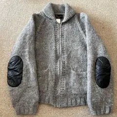 NEPENTHES HOGGS HOGG レザーエルボーパッチ カウチンニットのサムネイル