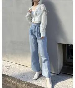 イング 肩スリットリボンラメシアーショート/シャツ サイズM