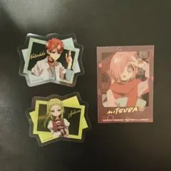 地縛少年 花子 くん　ダイソー ステッカー フォト カード　桜 夏彦 ミツバ