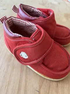 familiar 赤いデニムベビーシューズ13.0cm