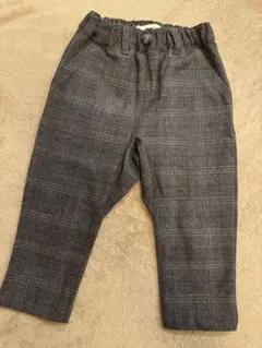 グレー系チェックパンツ90