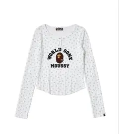 MOUSSY A BATHING APE HENRY NECK L/S TEE - メルカリ