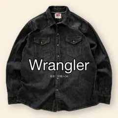 Wrangler ブラックデニム ウエスタン 長袖シャツ ヴィンテージ 古着