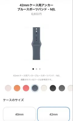 未開封Apple 純正スポーツバンド42㎜MLAnchor Blue