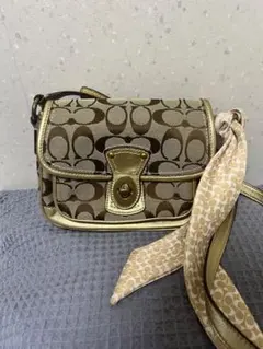 【値下げ】コーチ　シグネチャークリケットショルダーバッグ