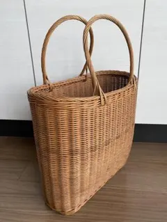天然素材　古道具　籐篭　ラタン　篭バッグ　かご　バスケット