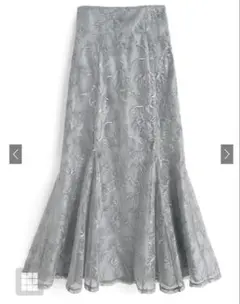 GRL フラワー刺繍チュールマーメイドスカート tw1195