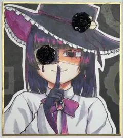 【原画】オリジナルキャラクター／手描きイラスト色紙/