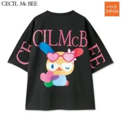 CECIL McBEE　サンリオ　ウサハナ　Tシャツ　コラボ　ブラック　Mのサムネイル